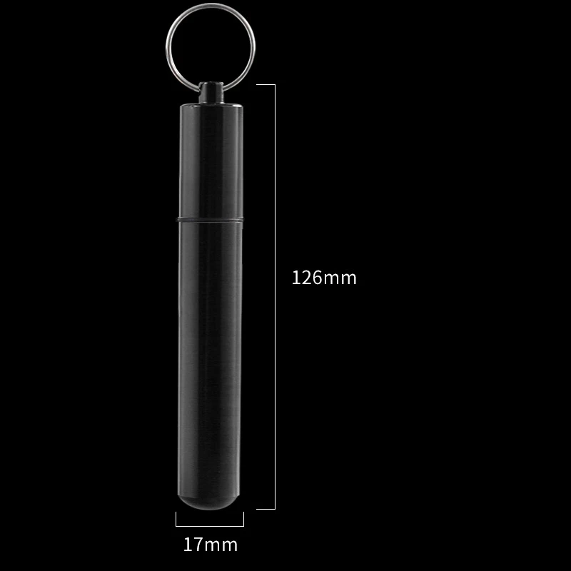 Sleek Silver Aluminum Waterproof Cigarette Case and Multifunctional Capsule Gift
