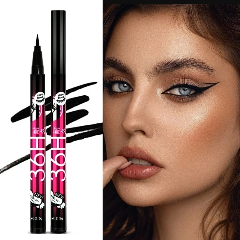 Eyeliner liquido waterproof a lunga durata nero anti sbavature_voghion.com
