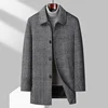 BATMO 2024 New Arrival Winter Top quality white duck down liner wool trench coat men,male thicked warm overcoat size M-4XL 9915 6
