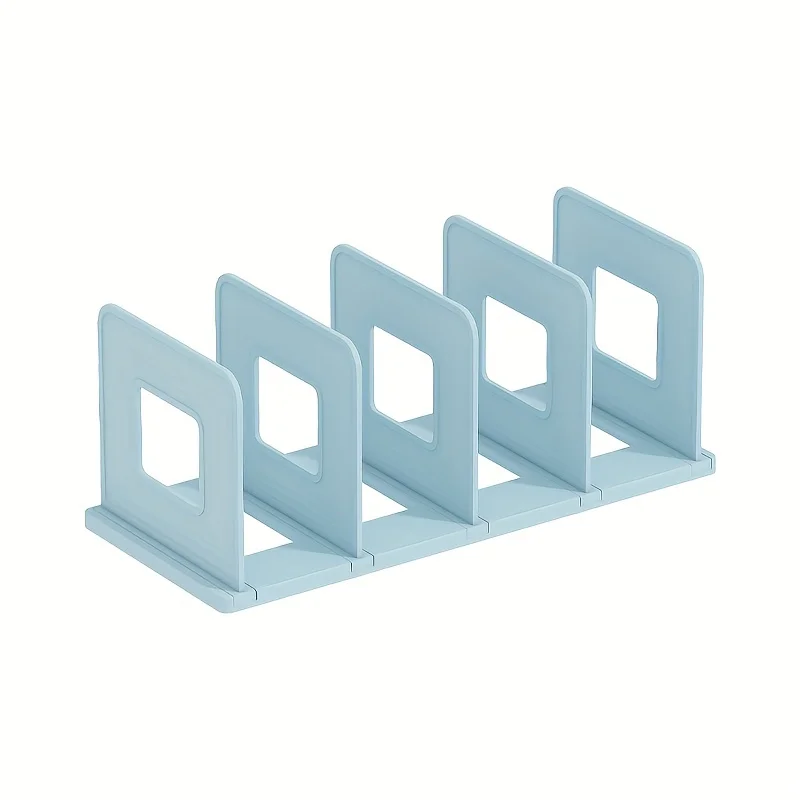 1PC Foldable Desktop Bookshelf, Book Storage Shelf Partition, Essential Stationery for The New Semester, with Five Compartments