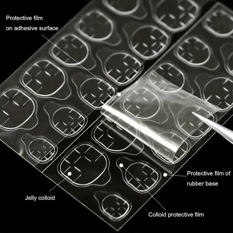 DIY Double Sided Nail Stickers Nail Glue 5件装 Nail Art Tools