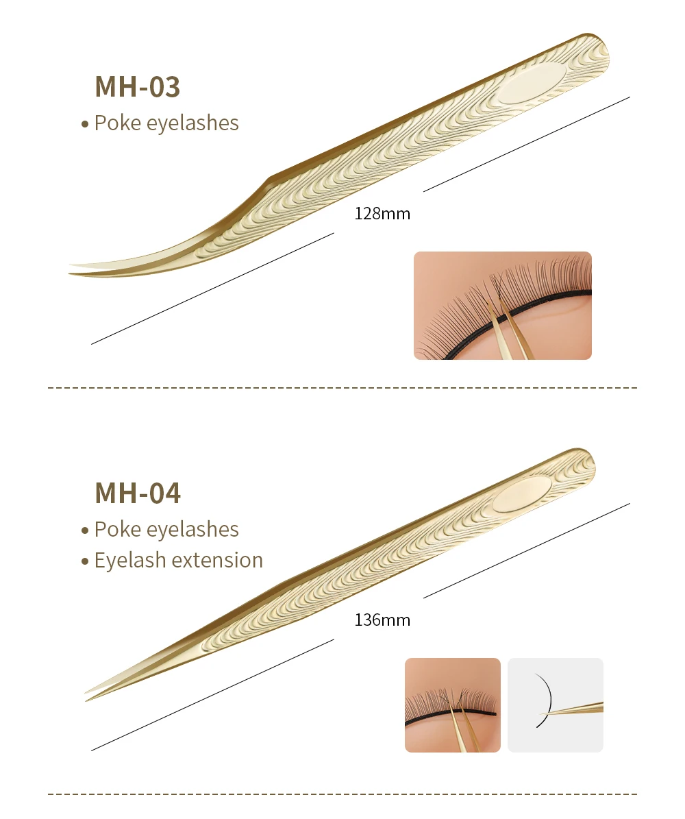 ANNAFRIS Hohe Präzision Edelstahl Wimpern Verlängerung Anti-statische Pinzette Pfropfen Wimpern Augenbraue Nicht Slip Pinzette – Detail 10