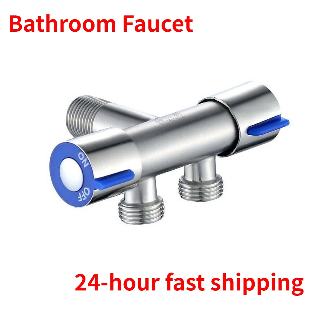 Bathroom Faucet Water Tap Faucet Bathroom Faucet Dual Control Double Handle Stainless Steel Cold Water