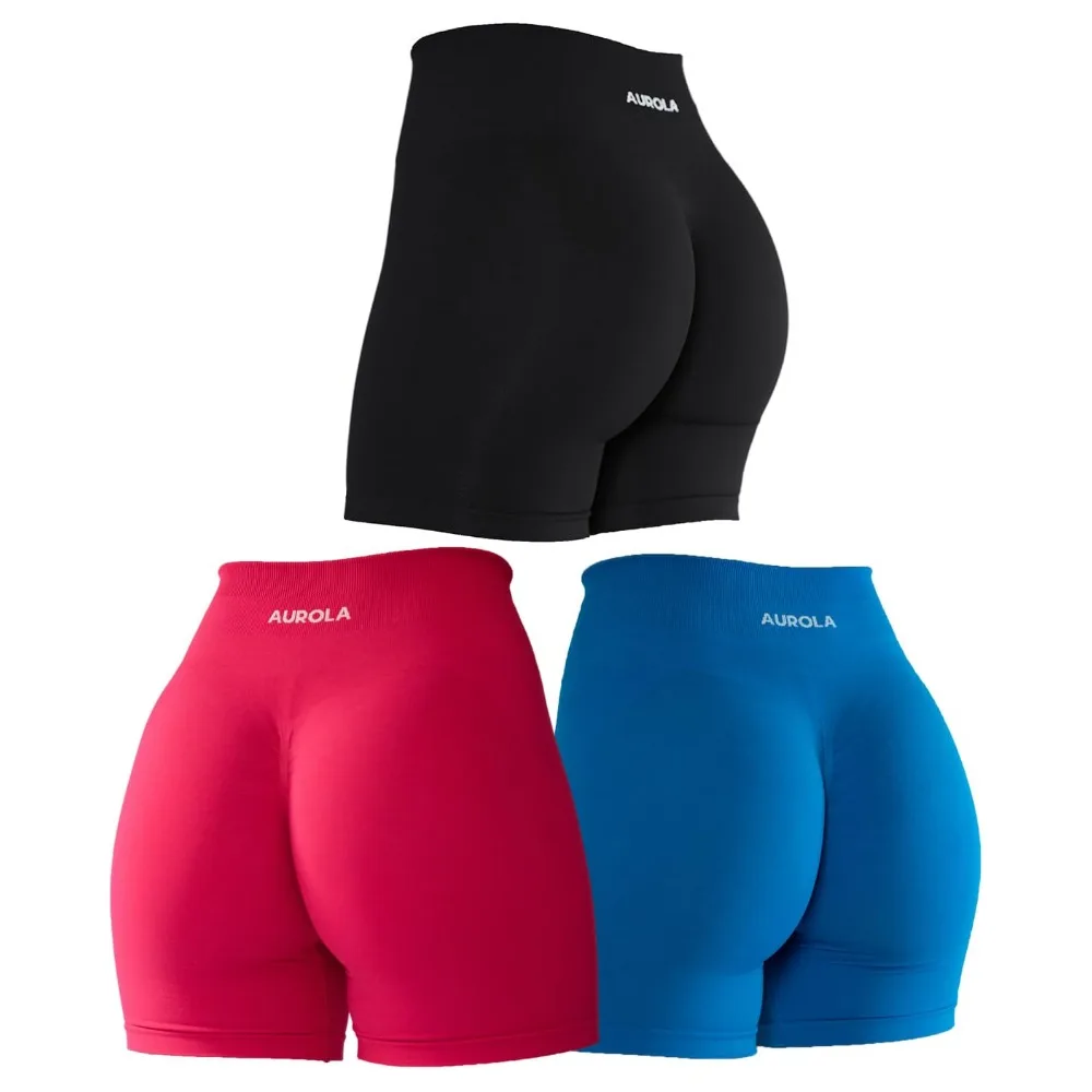 AUROLA Intensify Workout Shorts for Women Seamless Scrunch Short Gym Yoga Running Sport Active Exercise Fitness Shorts
