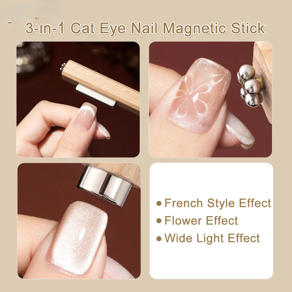 3/1Pcs 3 IN 1 3D Cat Eye Strong Magnet Rod Nail Art Tools