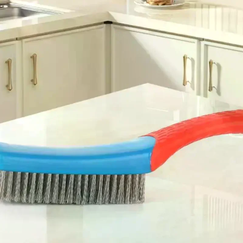 Heavy Duty Stainless Steel Wire Brush With Comfortable Plastic Handle Perfect For Removing Rust, Welding Slag, Dirt, And Paint