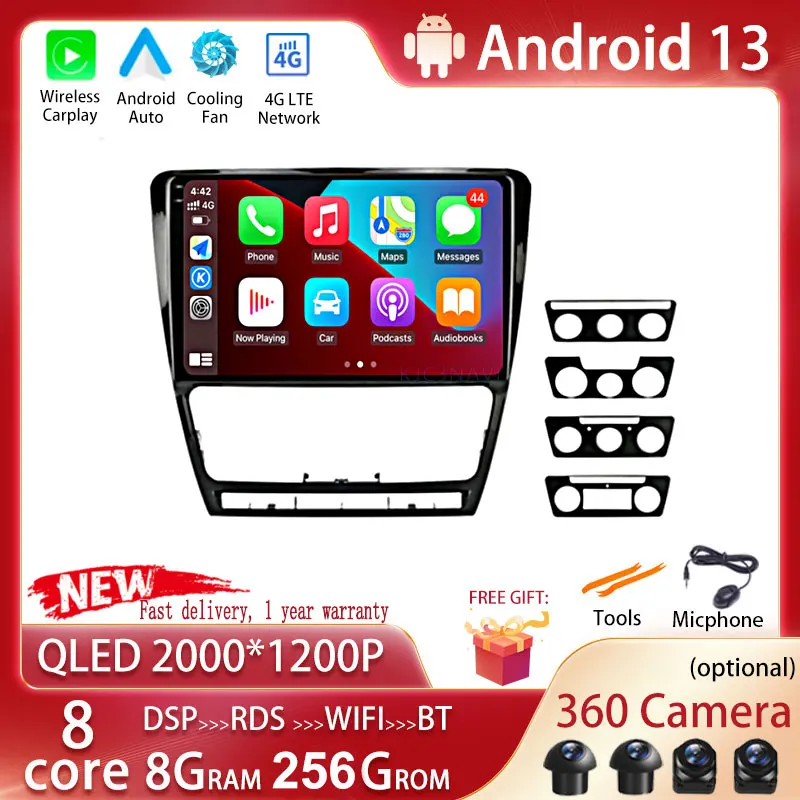 

Android 13 Car Radio Multimedia Video Player GPS Navigation For Skoda Octavia 2 A5 2007 - 2014 Head Unit NO 2Din 2 Din DVD