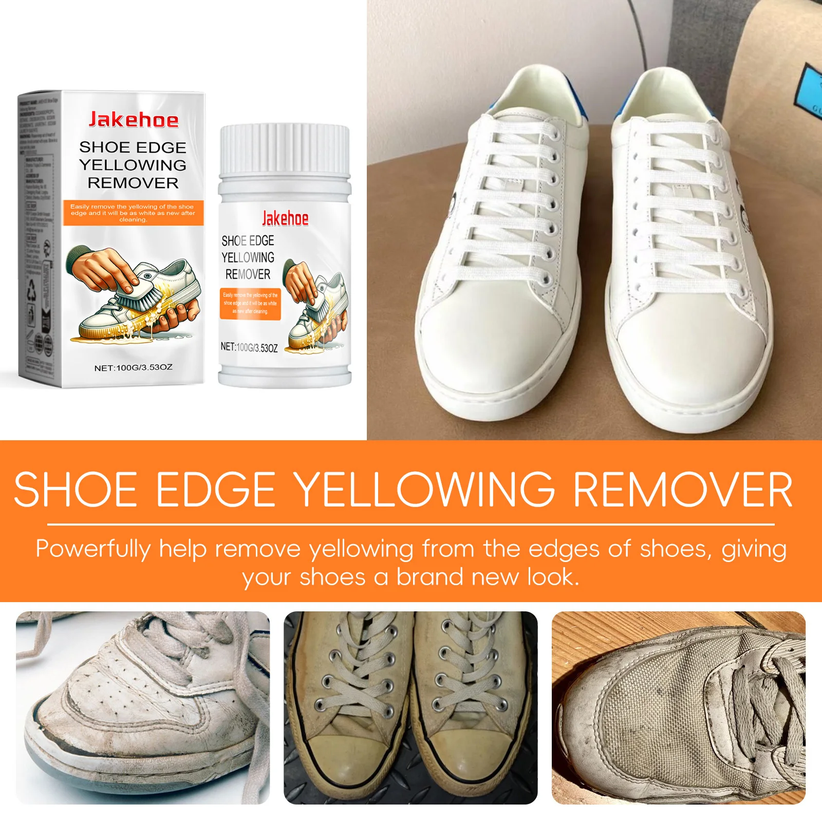 Shoe Cleaner Removes Dirt Stains from White Shoes