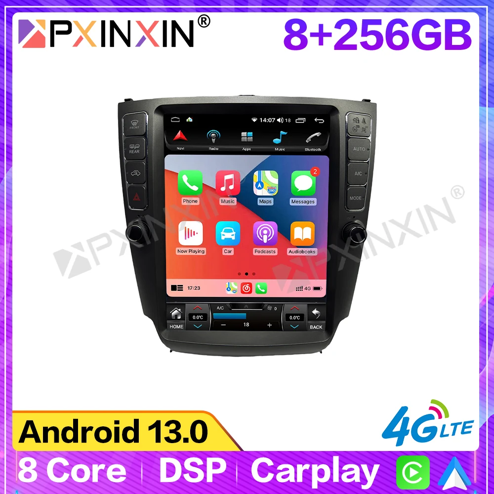 12,1 "auto Android inalámbrico Carplay GPS mapa Navi para Lexus IS IS250 IS300 IS350 2005-2012 Radio de coche reproductor Multimedia unidad principal 2