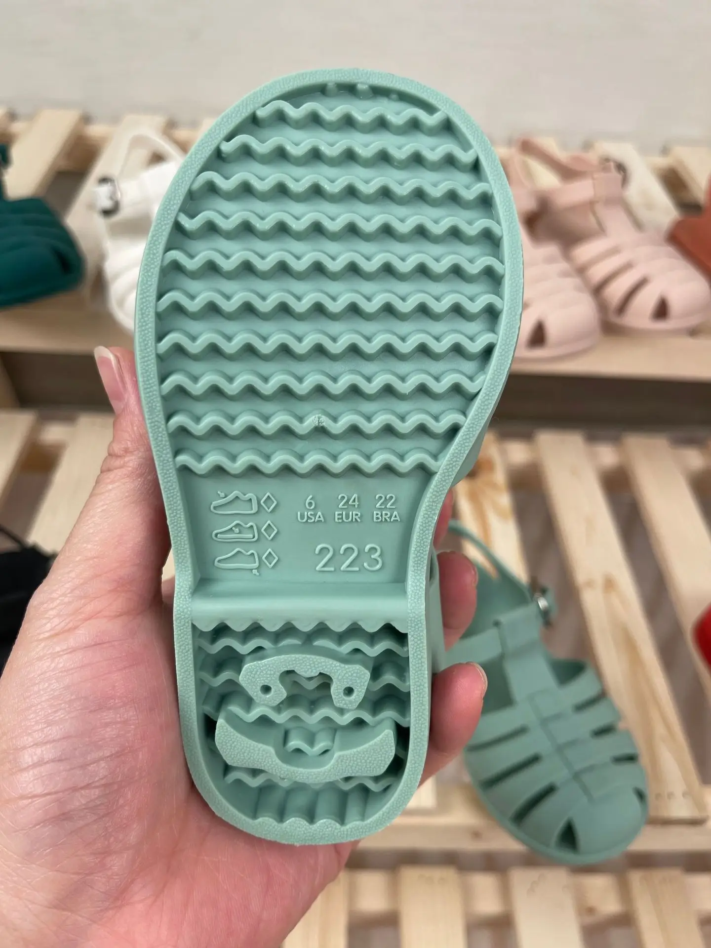 Children Summer PVC Baotou Roma Sandals Kids Boy and Girl Fashion Classical Jelly Shoes Soft Sole Flat Baby Beach Shoes SO127 4