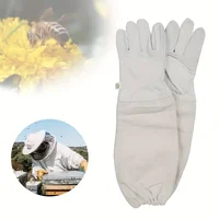 Beekeeping Gloves Anti-bee Anti-sting Breathable Protective Long Canvas Sleeve for Beekeeper Canvas Gloves Beekeeping Tools 1