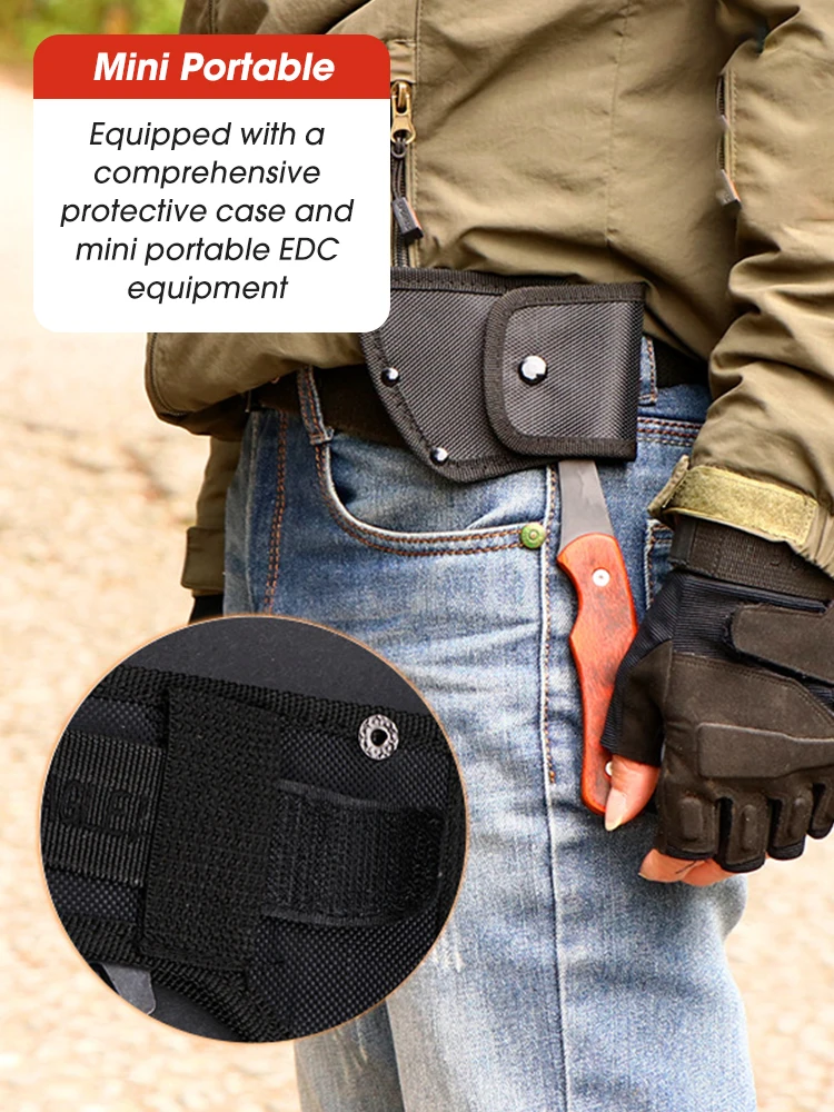Description Picture 5 of itemSurvival Hunting Tomahawk Axe Multifunctional Axe Hatchet Camping Hand Fire Stainless Steel Axe Bone Knife Outdoor Survival Tool