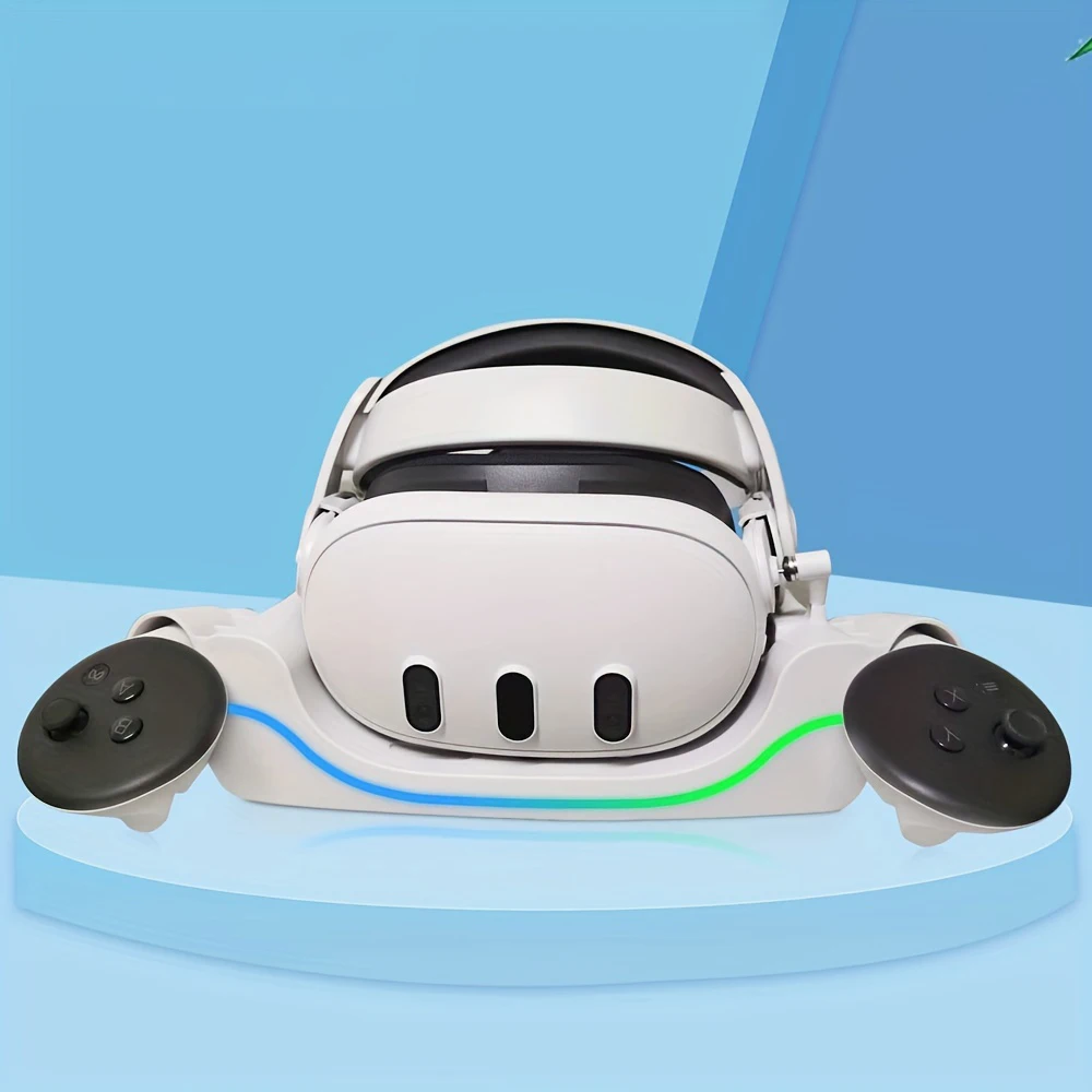 Versatile Charging Dock for VR Headset Accessories with LED Indicator