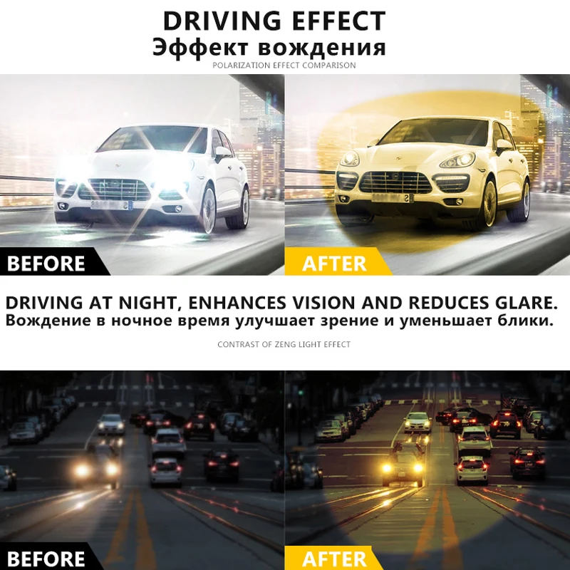 LIOUMO Classic Pilot Sunglasses Night Vision Photochromic Glasses Polarized Men Anti-Glare Driving Yellow Goggle gafas de sol