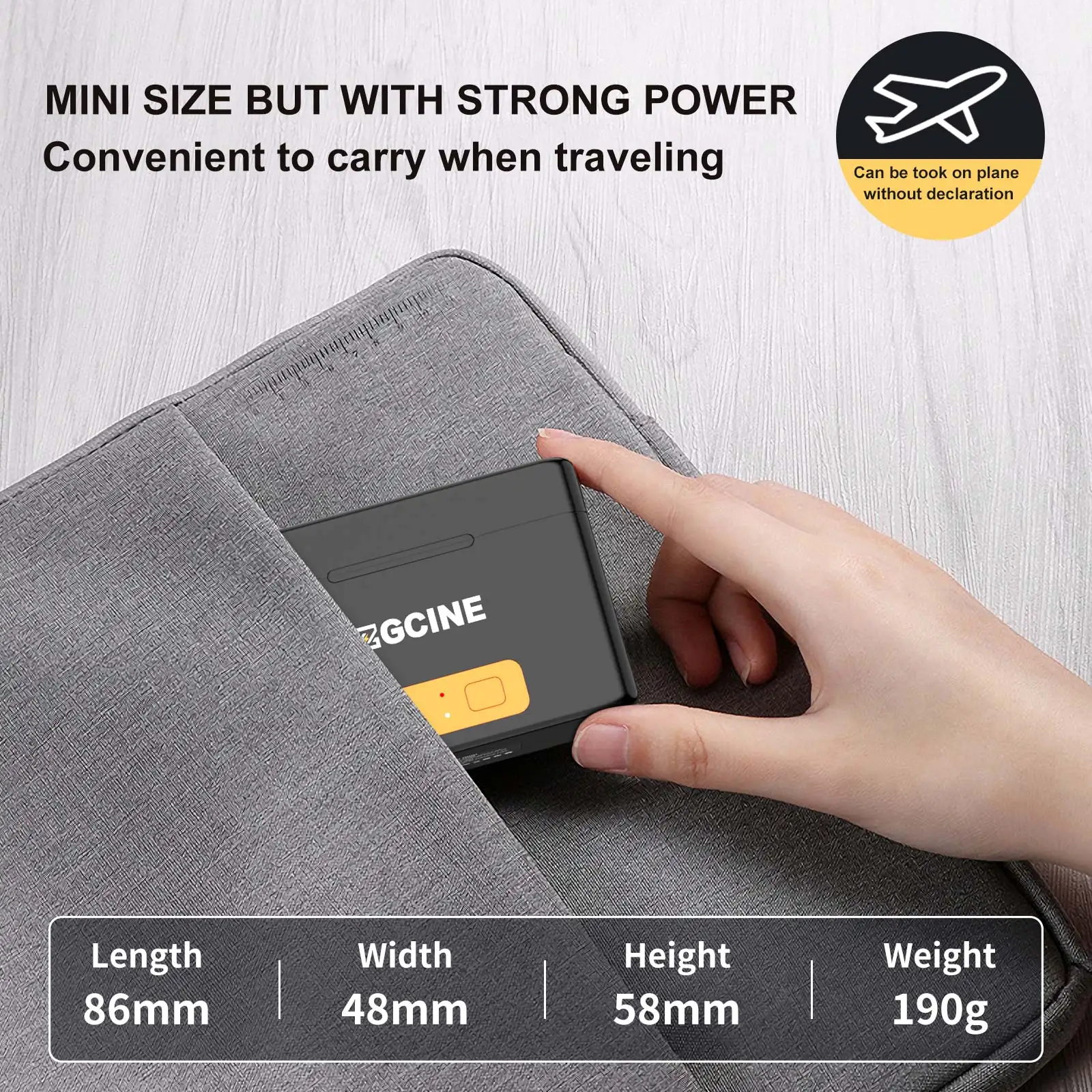 ZGCINE PS-G10 Mini Battery Charging Box For GoPro 11 10 9 8 7 6 5 5200mAh Smart Charging Case Battery Storage Box For Gopro Hero 4