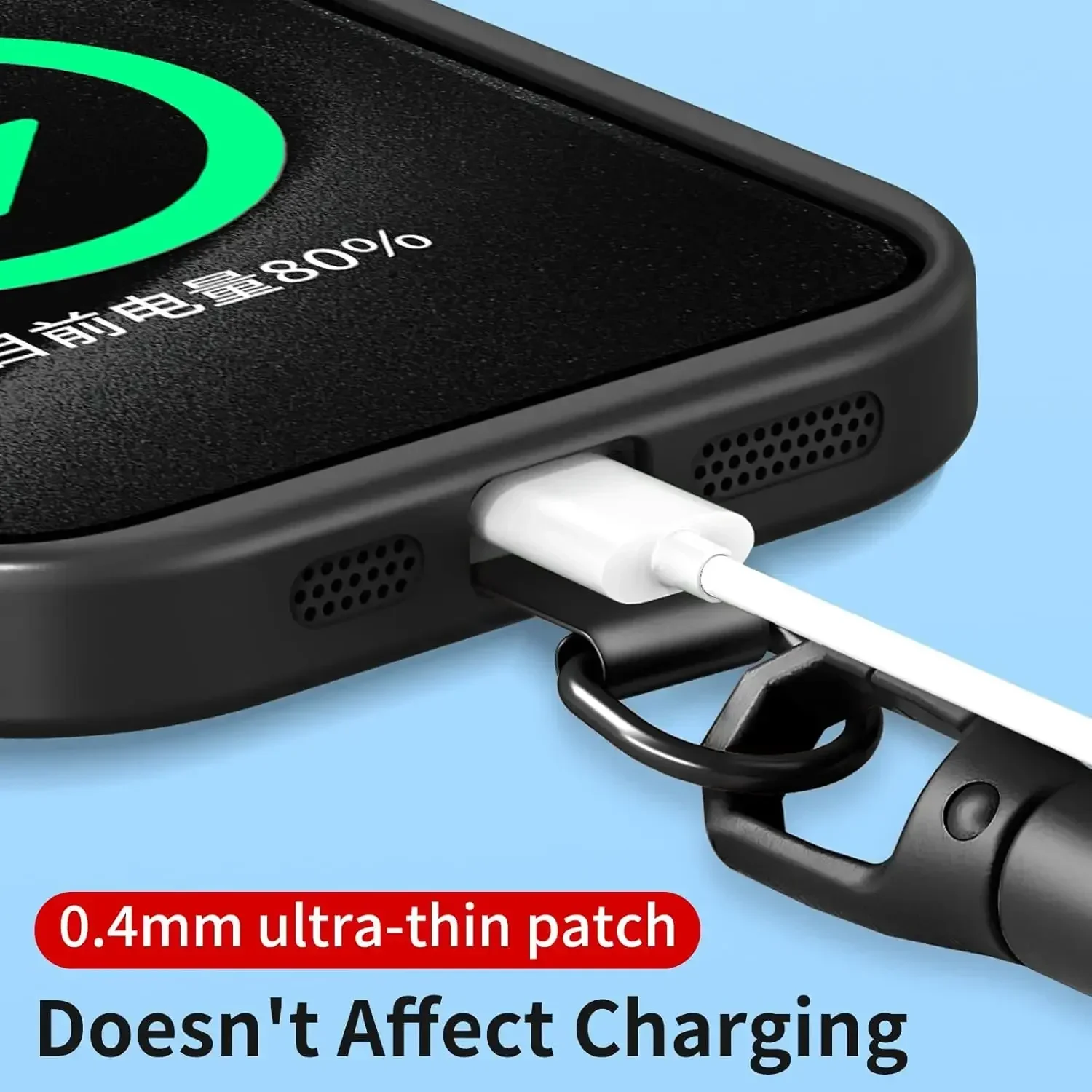 Universal Adjustable Mobile Phone Wrist Strap with Self-locking Anti-drop Design