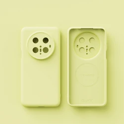 Premium Soft Liquid Silicone Magnetic Case - Luxurious Protection with MagSafe Compatibility for Huawei P60 (Milk Yellow)