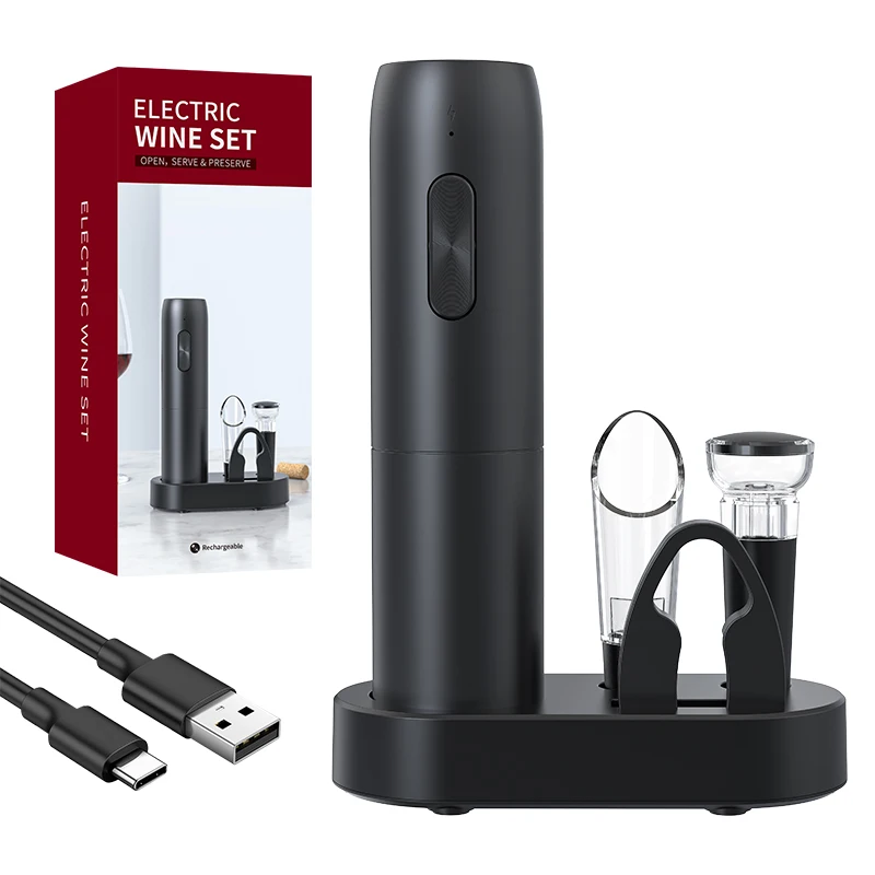 ElectricWineBottleOpenerAutomaticRedWineCorkscrewRechargeable