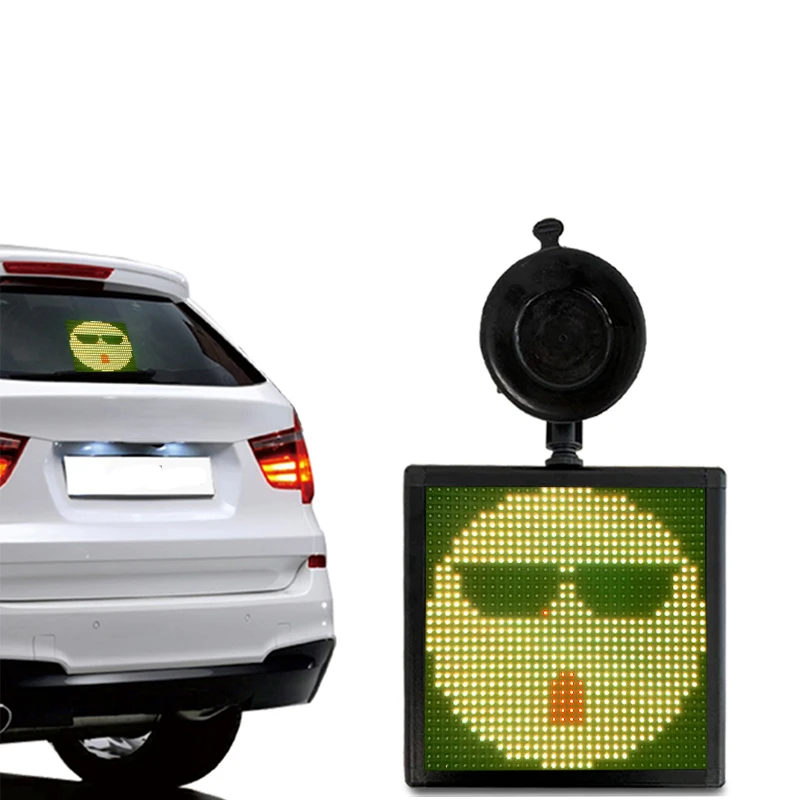 

Car Rear Window LED Display Supports IOS Android Mobile Phone WIFI APP Control RGB Color Expression Screen Panel LED Car Display