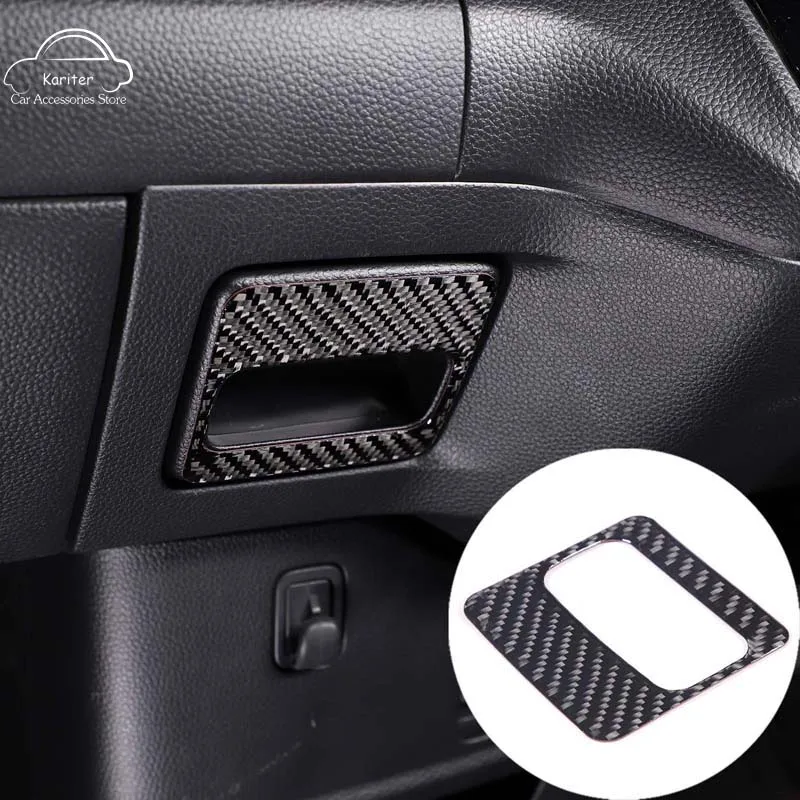 

For Honda N-BOX JF3 JF4 2017-2021 Soft Carbon Fiber Car Co-pilot Storage Box Switch Decorative Sticker Interior Accessories