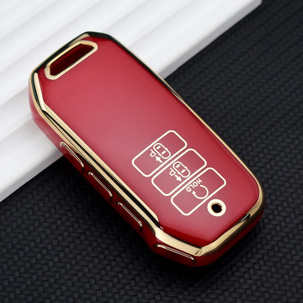 Key Case Key Case Cover Car Key Shell Flip Key Fob Shell Gold 7 Button Tpu Car Key Case Cover for Kia Sportage Niro Hybrid Sorento MQ4 EV6 GT-Line K8 V6