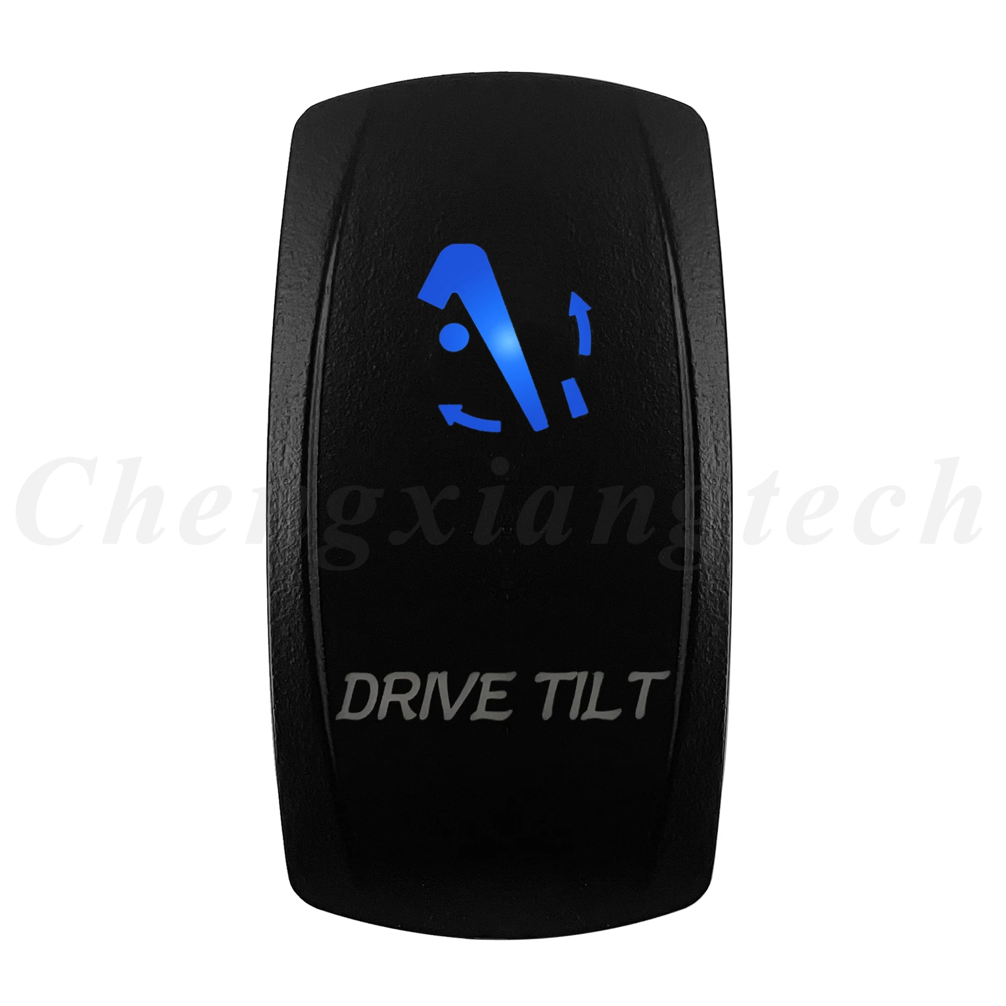 12V 20A Blue LED Waterproof Laser Rocker Switch - IP68 Rated