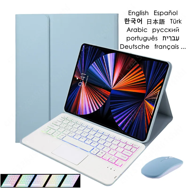 Tampa Magnética do Teclado de Retroiluminação do Touchpad Capa para Lenovo Tab P11 Pro 11 11.5 Tablet Tb-j606f J616f Tb-j706f J716f