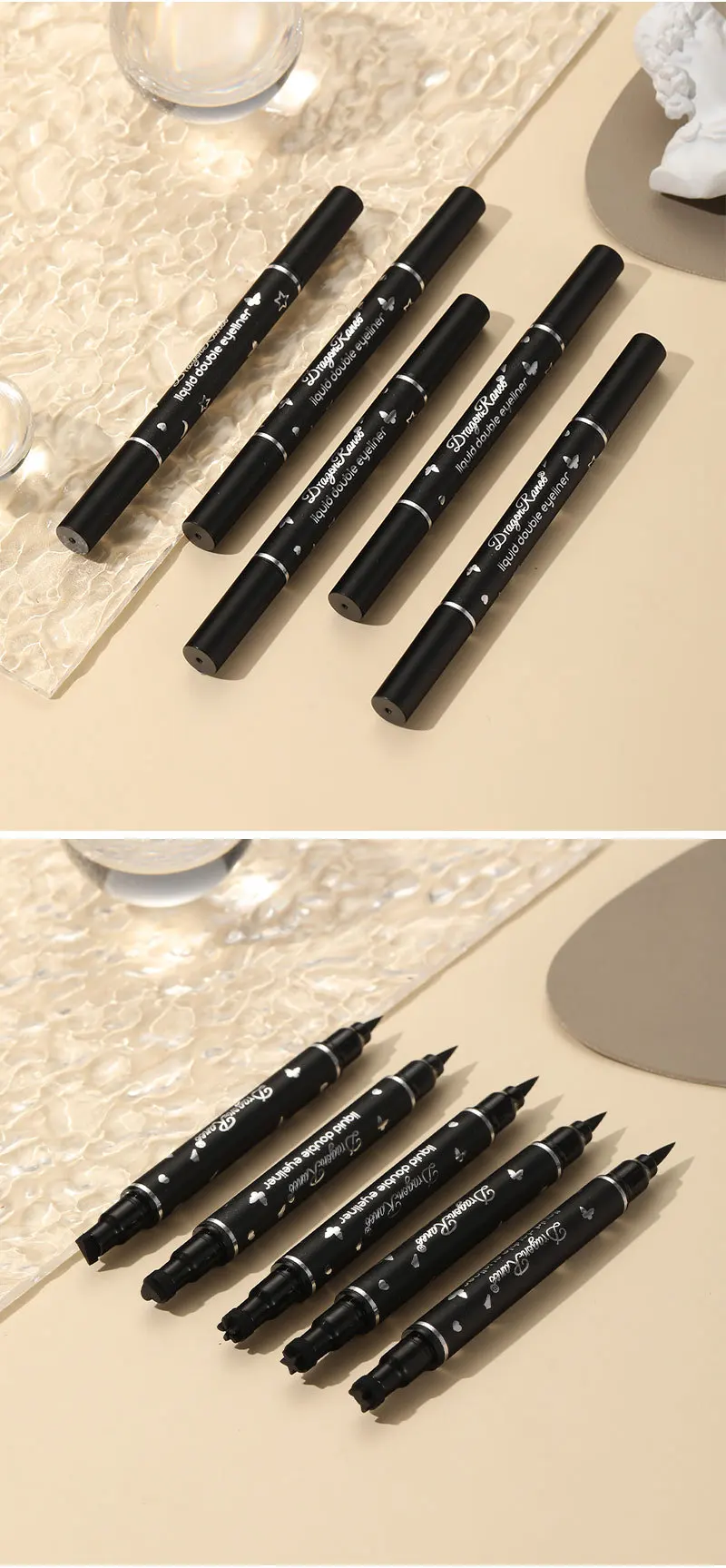 Eyeliner liquido waterproof con timbro a doppia punta nero_voghion.com