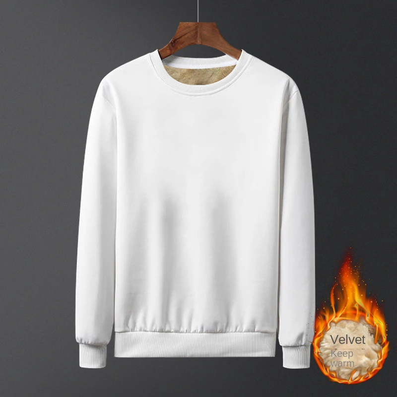 Men O-Neck Loose Casual Tracksuit 2024 New Spring Korean Sweatshirt Jogging Set Fleece Fashion Simple Pullover Male Solid Sets