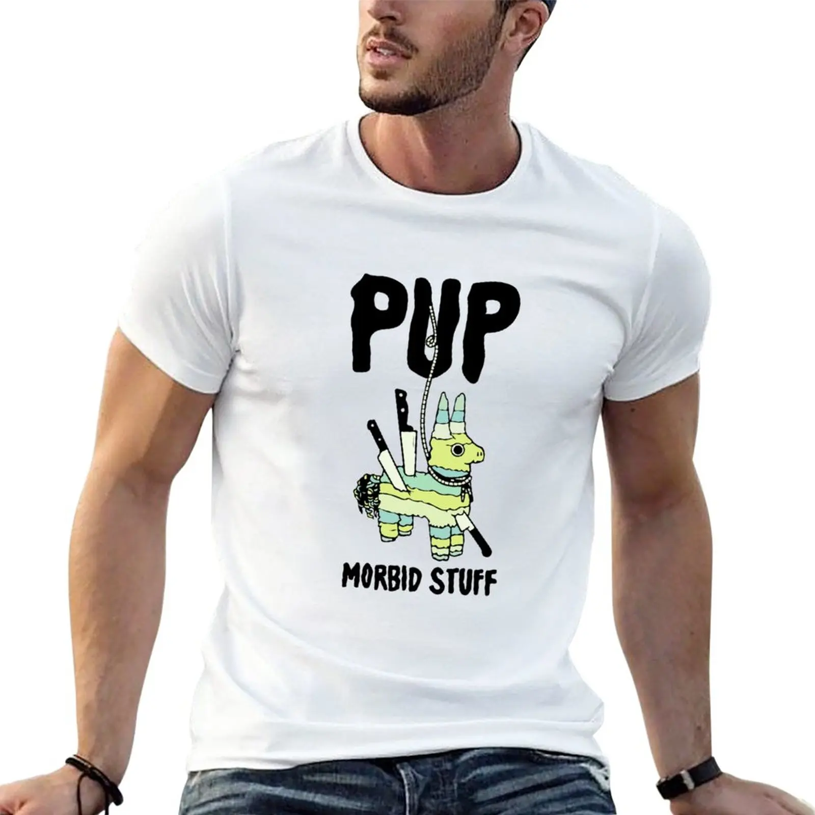 New PUP ROCK BAND T-Shirt oversized t shirt Short sleeve tee mens white t shirts new arrival boy t shirt basic white tee shirts kids t shirts boys cartoon alien printed fashion cotton child short sleeve tees