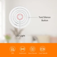 Smart Home Wireless Heat Detector 85dB High Decibel Fireproof Temperature Sensor With 10 Years Battery Life For Alarm System - Image 2