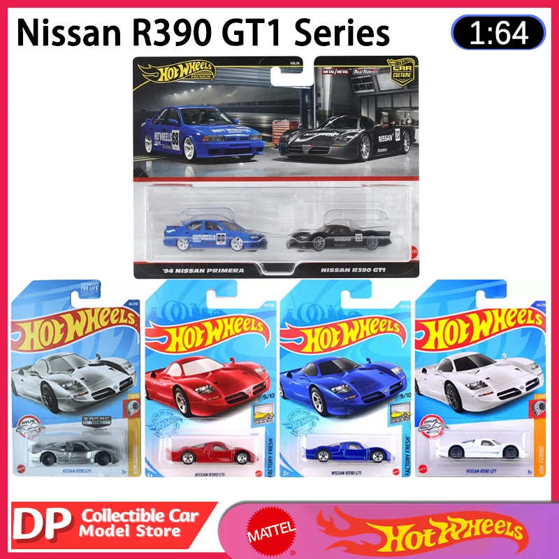 Hot Wheels 1/64 Nissan R390 GT1 Rouge - Voiture Miniature Neuve Sous Blister