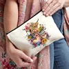 1pc Highland Cow Cosmetic Bag Stylish Floral Design Durable Makeup Organizer Ideal Travel Toiletry Tote Womens Cosmetic Pouch 2