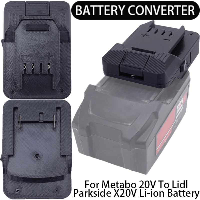 

Battery Adapter for Lidl Parkside X20V Li-Ion Tools Converts to Metabo 20V Li-Ion Battery Adapter Power Tool Accessory