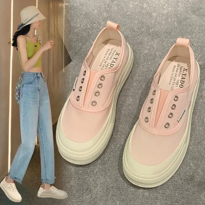 Women Shoes Women Light Thin Canvas Shoes Comfortable Soft Anti Slip Flat Shoes Outdoor Street Walking Sports Casual New Fashion Casual Shoes Women Sneakers Women Flats