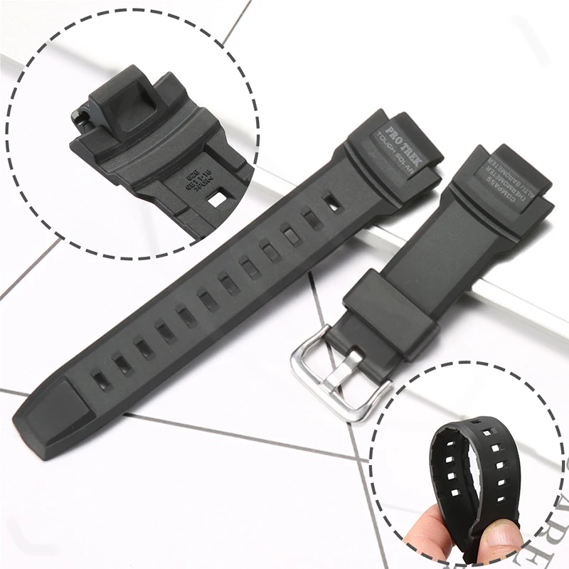 Men's Sports Waterproof Resin Watchband Strap