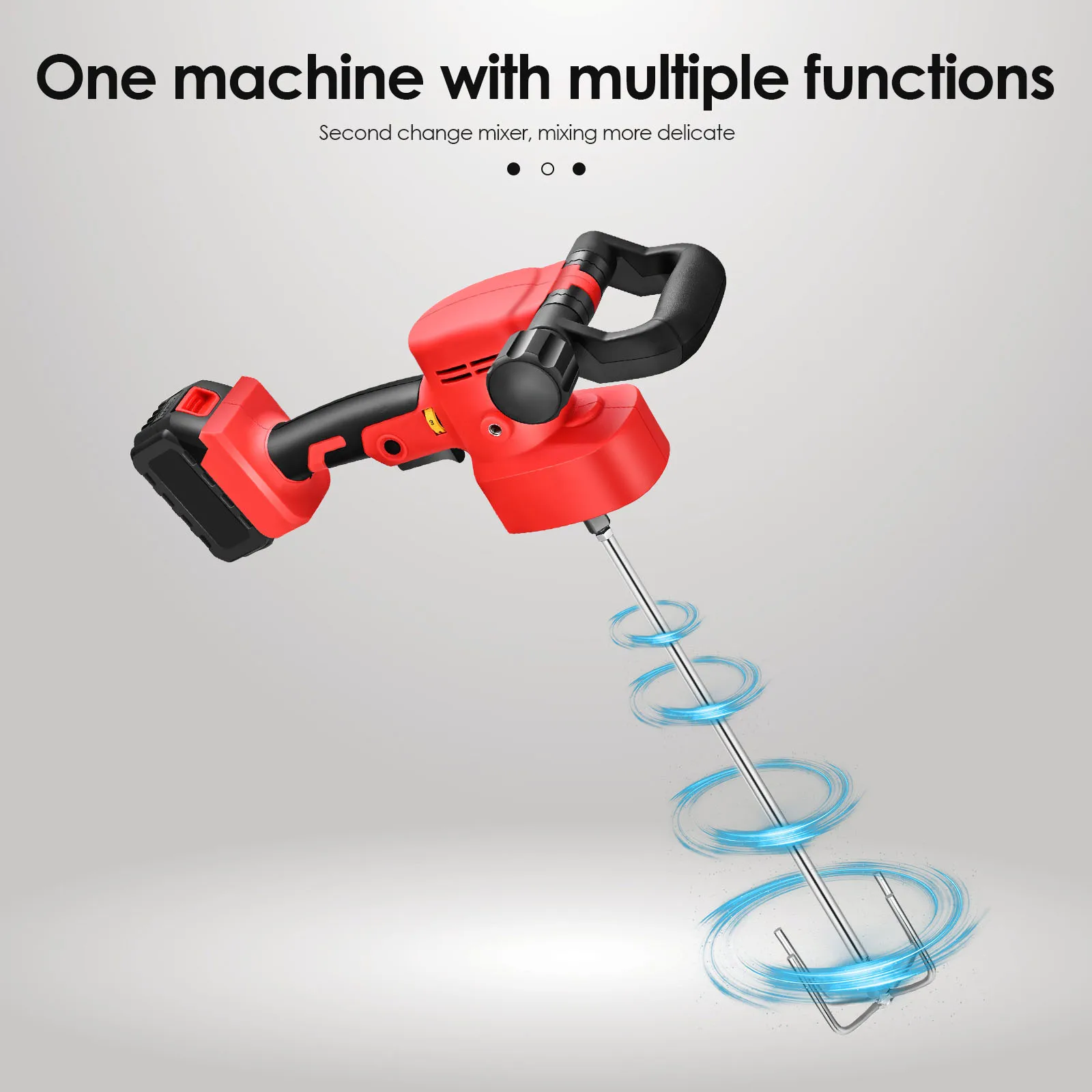 2500mAh Lithium Battery Concrete Cement Mortar Trowel Wall Smoothing Machine Electric Wall Sander Polishing Machine with Mixer