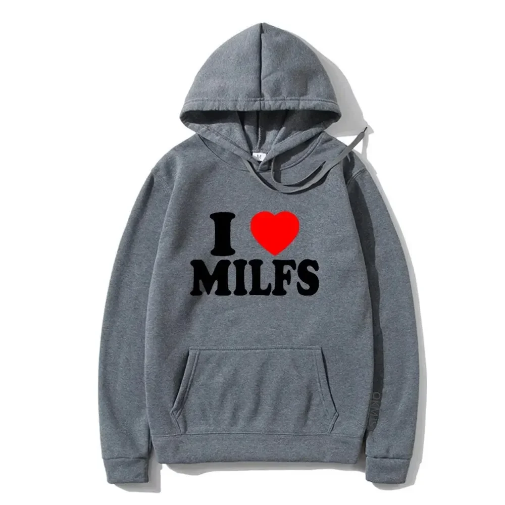 New I Love MILFS Hoodies Letter Printed Men Woman Fashion Hip Hop Hoodie Hooded Sweatshirts Pullovers Tracksuits Fleece Clothing 2