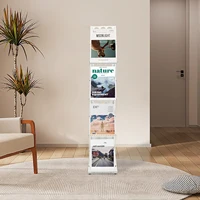 Foldable Magazine Rack Brochure Stand Literature Rack 4 Pockets for Exhibition 1