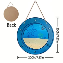 Classic Circular Plaque with Wooden Labels - L (Ocean)