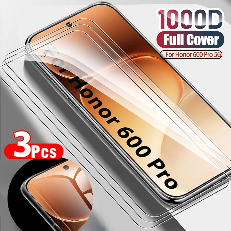 3-Piece HD Screen Protector Glass for Honor - Case Friendly Protective Film, 6.57
