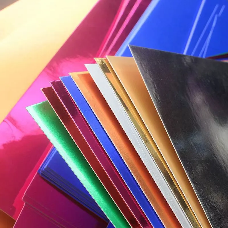 50 Sheets A4 Size 250GSM Metallic Cardstock Mirror Foil Card Paper For Art  Craft Paperboard 5 Colors Mixed - AliExpress