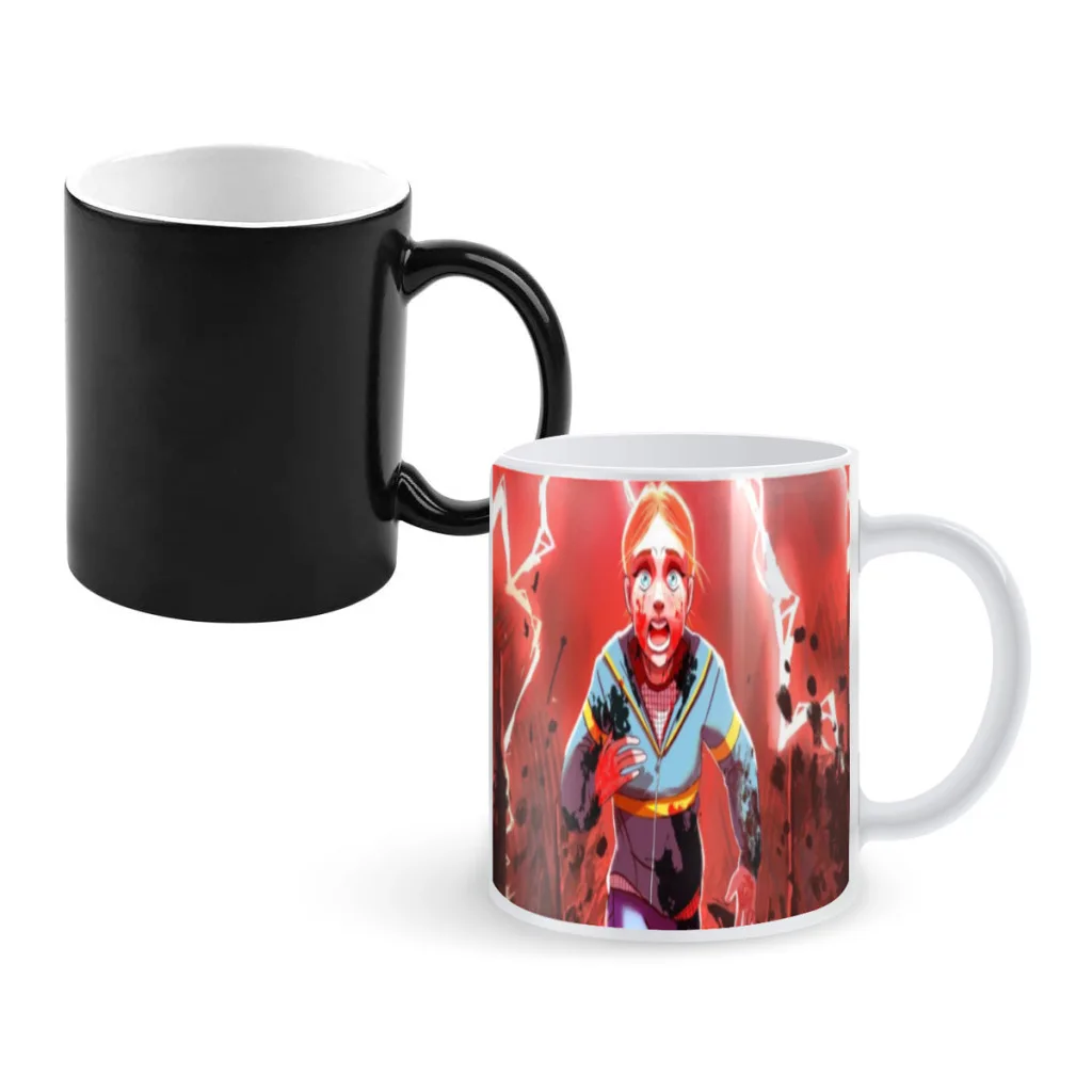 thumbnail image 1 of Thriller American Drama Stranger Things One Piece Coffee Mugs And Mug Creative Color Change Tea Cup Ceramic Milk Cups Gifts, 1 of 5