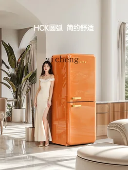 ZK401L Living Room Max Double Door Retro Refrigerator Home Embedded Large Capacity Color