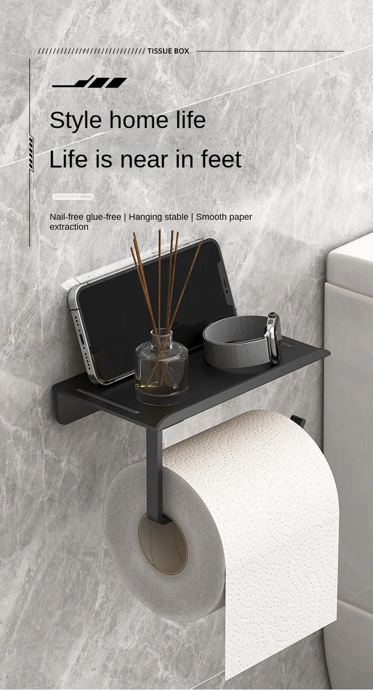 Description Picture 2 of itemToilet paper box, roll paper towel holder, non perforated mobile phone toilet paper holder, drawer paper box, toilet paper stora