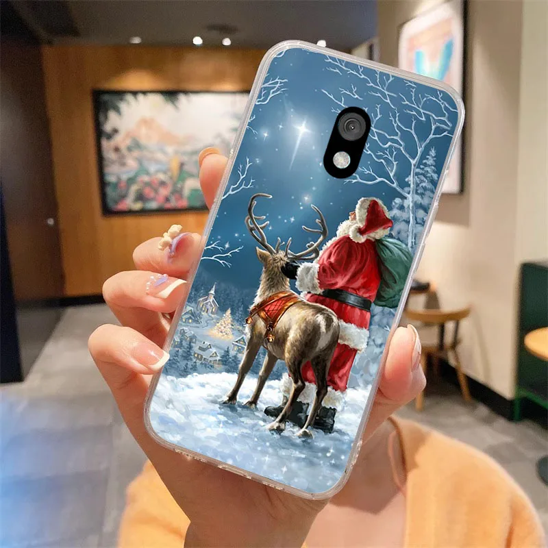 Christmas-Themed Clear Soft Silicone TPU Phone Cover