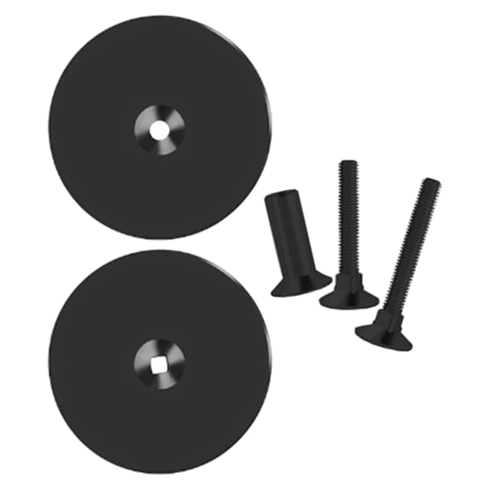 Door Handle Hole Cover Plate Diameter 67mm Deadbolt Cover Plate Door Hole Filling Hardware Holes Blocker Steel Black