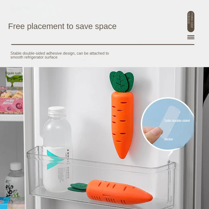 Refrigerator deodorant Bamboo charcoal air purifier Activated charcoal odor absorber Bamboo charcoal odor absorber Cute Carrot Shape Refrigerator Odor Box Freezer Deodorant Activated Carbon Bamboo Charcoal Package Deodorant Charcoal Bag
