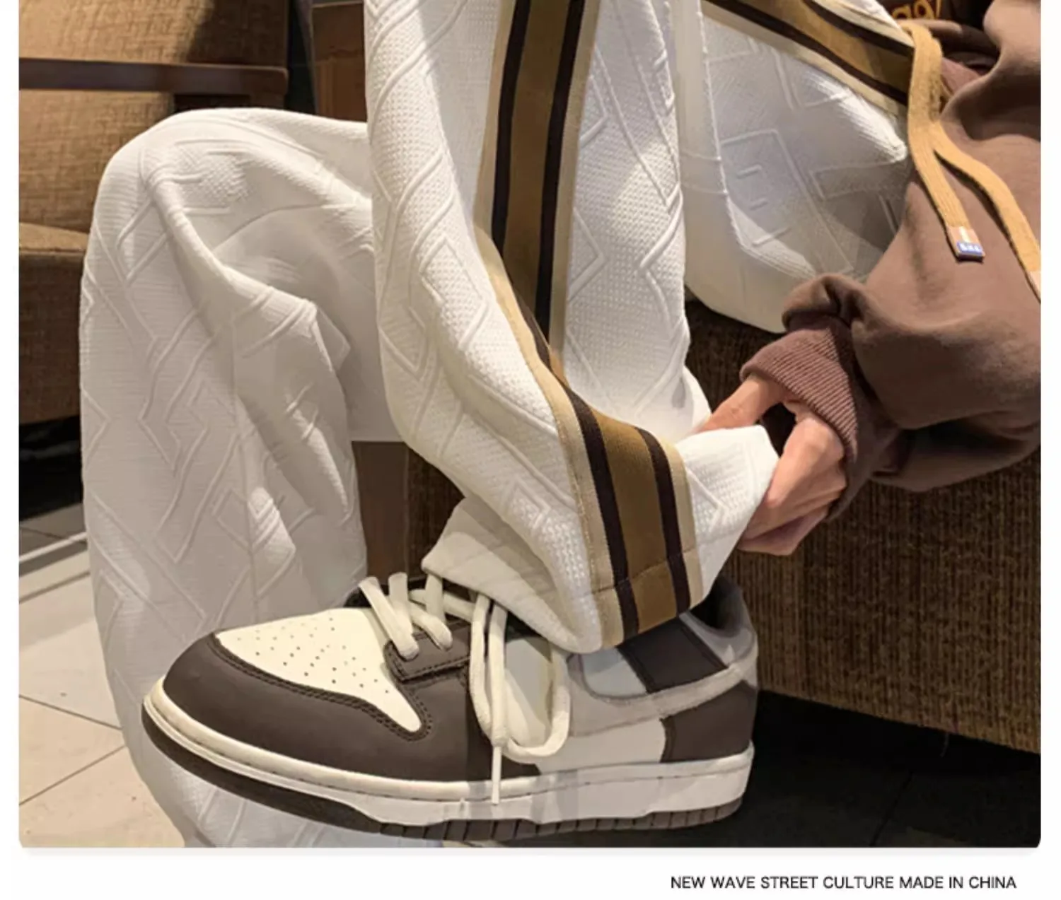 Description Picture 5 of itemWASSUP Loose Casual For Men's Spring And Autumn Season New Trendy Brand Instagram Pi Shuai Straight Tube Pants, Floor Sweeping