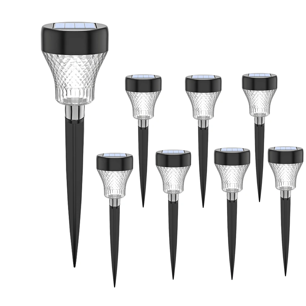 8pcs Led Solar Pathway Lights Ip65 Waterproof Outdoor Solar Lamp for Garden/Landscape/Yard/Patio/Driveway/Walkway Luz 6pcs 8pcs led solar pathway lights waterproof outdoor solar lamp for garden patio yard driveway walkway